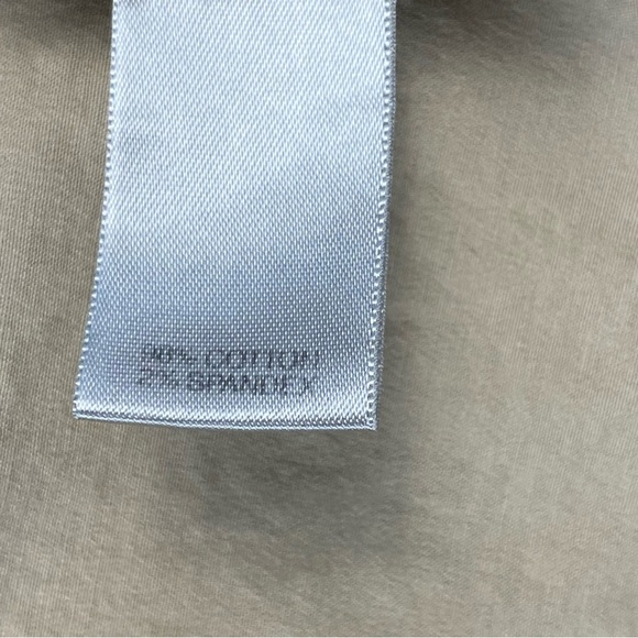 Avenue Jacket Women 26 Beige Full Zip Mock Neck Drawstring Waist Pockets Button - Picture 8 of 9